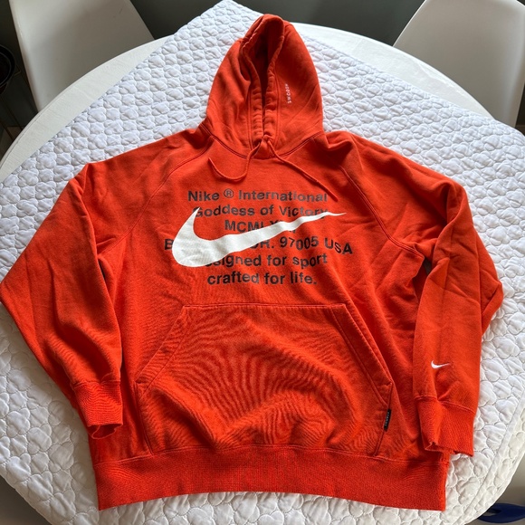 nike sportswear swoosh hoodie orange